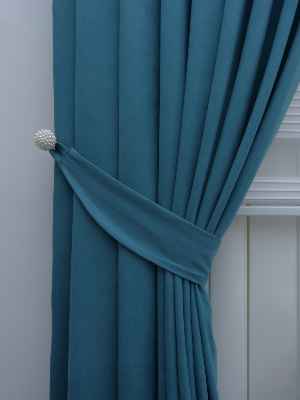 Petrol Mavisi Panama Fon Perde- Petrol Mavisi