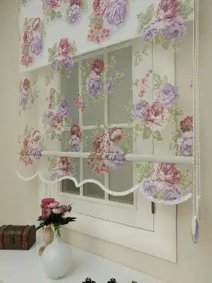 Çift Sistem Tül Stor Perde Clısson Series 1654- Yeşil-pembe-gül Kurusu-eflatun