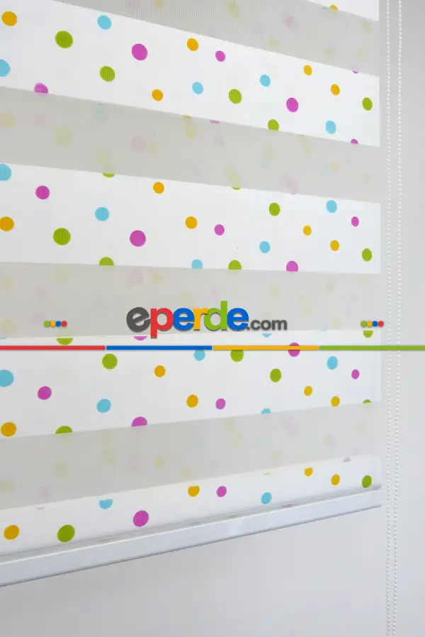 Bebek Odası Zebra Perde - Renkli Zebra Perde- Sarı