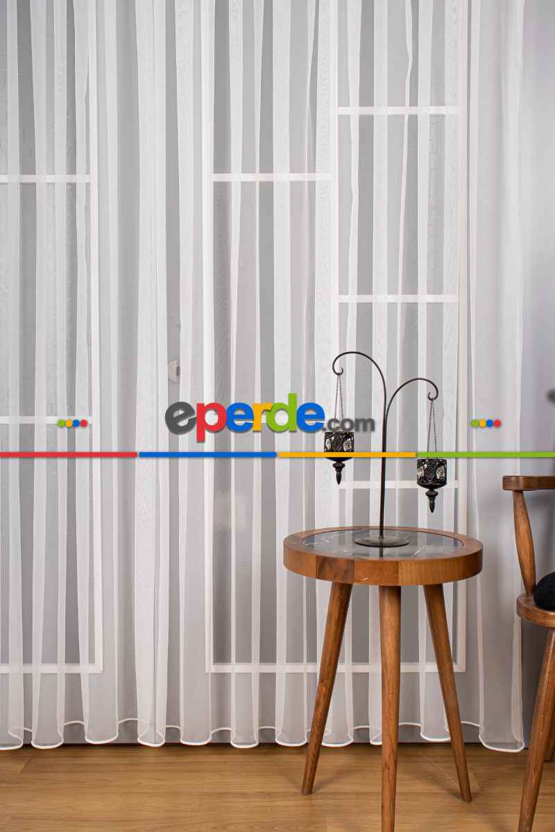 Mutfak Tül Perde - Ekru