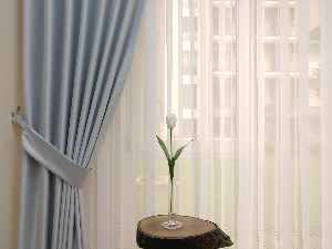 Açık Mavi - Gri Blackout Düz Fon Perde- Mavi Grimsi