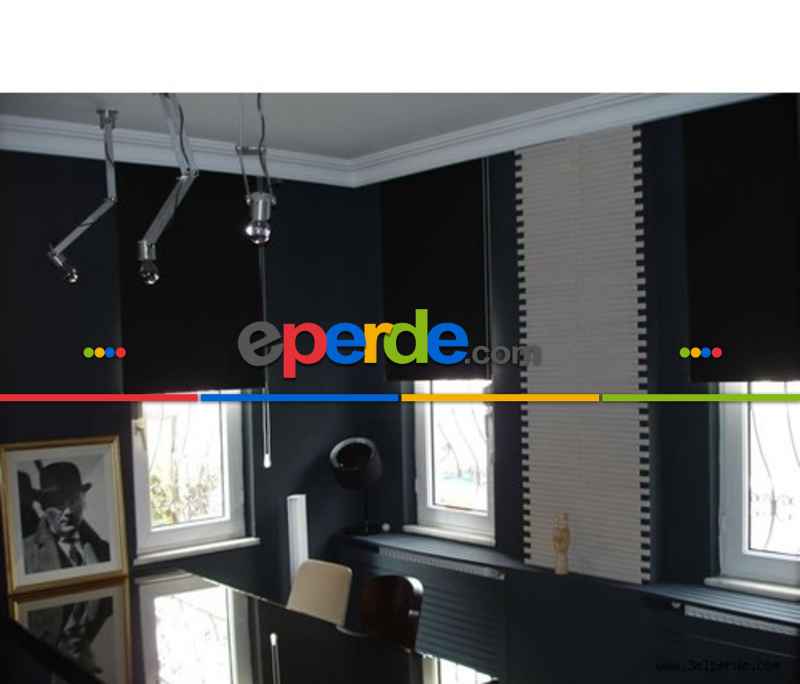 Yatak Odası Stor Perde - Siyah Blecaut Karartma Stor Perde- Siyah