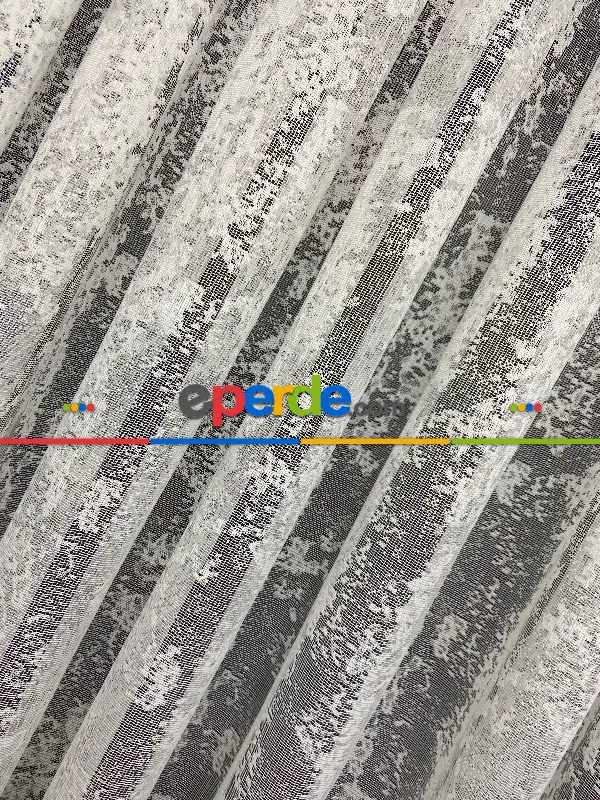 Salon Yatak Odası Fransız Dantel 2021 Tül Perde- Ekru