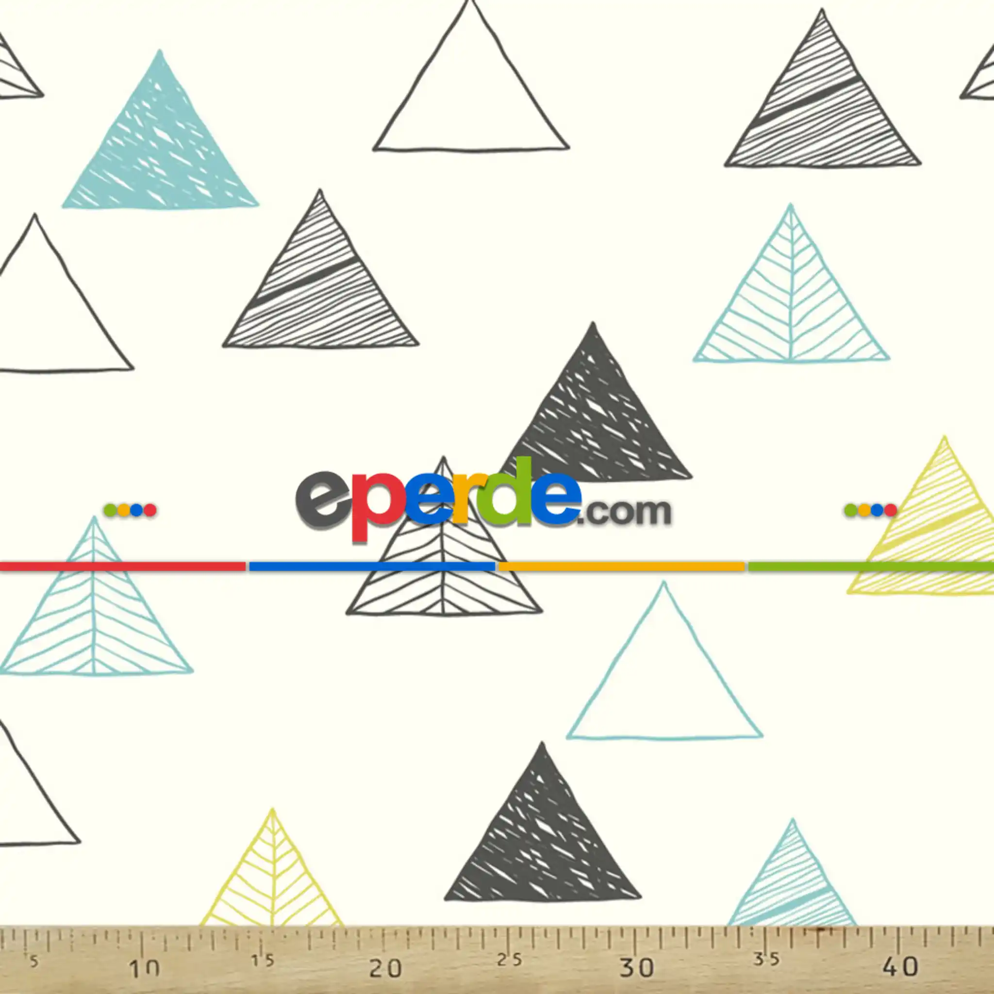 Popart Desenli Fon Perde Evm353-1 Kumaşı Kalındır Duck Bezi Değildir- Siyah-Mavi-Beyaz
