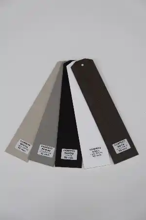 Oda Perde - 50mm Ahşap Jaluzi Perde, Antrasit, Siyah Ve Ahşap Tonlarında