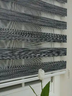 Lüx Bambu Zebra Perde Ahşap Görünümlü -füme- Füme