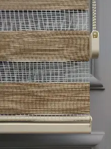 Karartma Zebra Perde - Blackout Zebra Perde-ışık Geçirmez Zebra Perde- Kahve