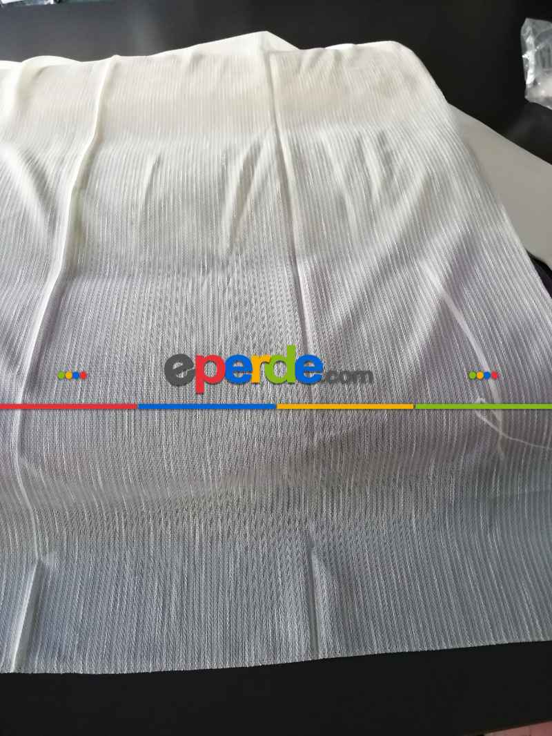 Balık Sırtı Serpme İzmir Serisi Tül - Ekru