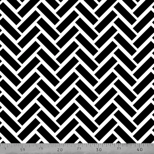 Geometrik Desenli Fon Perde Evm1000 Kumaşı Kalındır Duck Bezi Değildir- Siyah-Beyaz