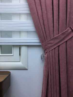 Pembe Düz Fon Perde (280 Eninde)- Pembe