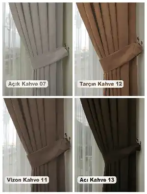 Düz Fon Perde 35 Renk 1/3 Sık Pile Seçeneği/ekstra %20 İndirim- Çok Renkli 50cm X 260cm 