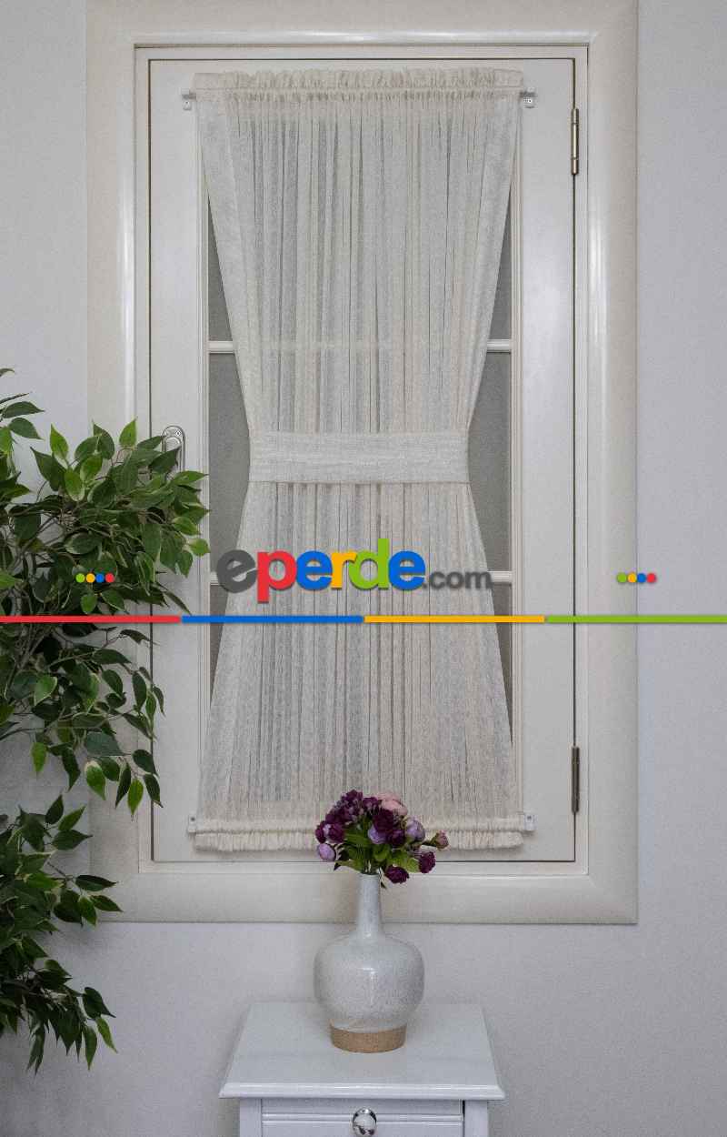 Mutfak Briz Tül - Monaliza Krem Tül Ütü İstemeyen Tül - İtinalı Dikiş Garantisi - Fantazi Tül -dökümlü Tül