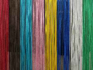 Kahve Rengi İp Perde İnce Zincir Serisi- Kahve