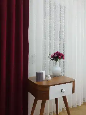 Petek Desenli Tül Perde- Ekru