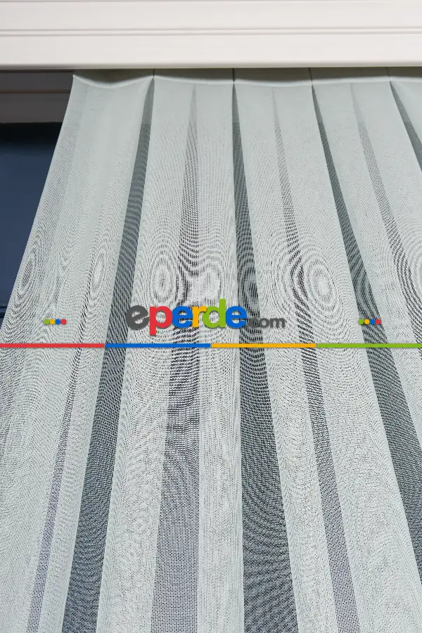 Salon Tül Modelleri - Ofelya Mint Yeşil - Düz Tül Perde