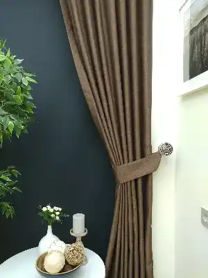 Kahve Jakar Fon Perde