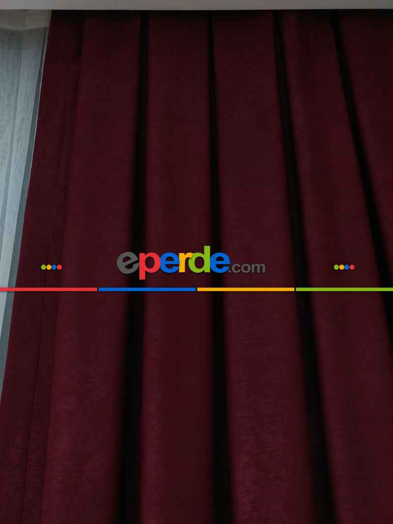 Soft Bordo Fon Perde (180)- Bordo