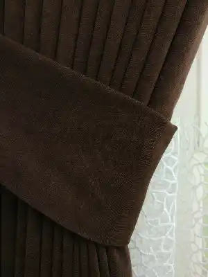 Kahverengi Düz Fon Perde ( En 150cm Dökümlü Fon )- Acı Kahve