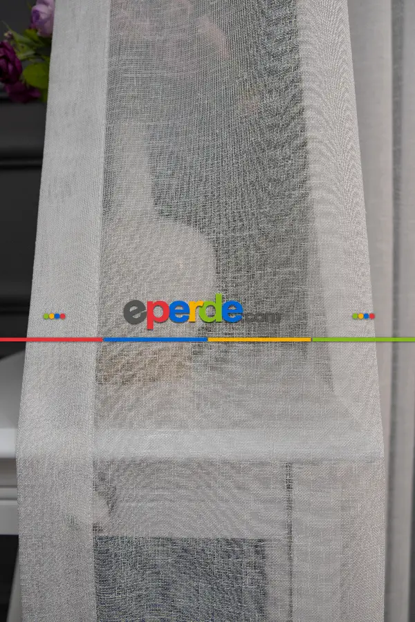 Keten Tül Ütü İstemez Dökümlü Tül - İtinalı Dikiş - Kanun Pile Seçeneği - Kurşunlu Tül