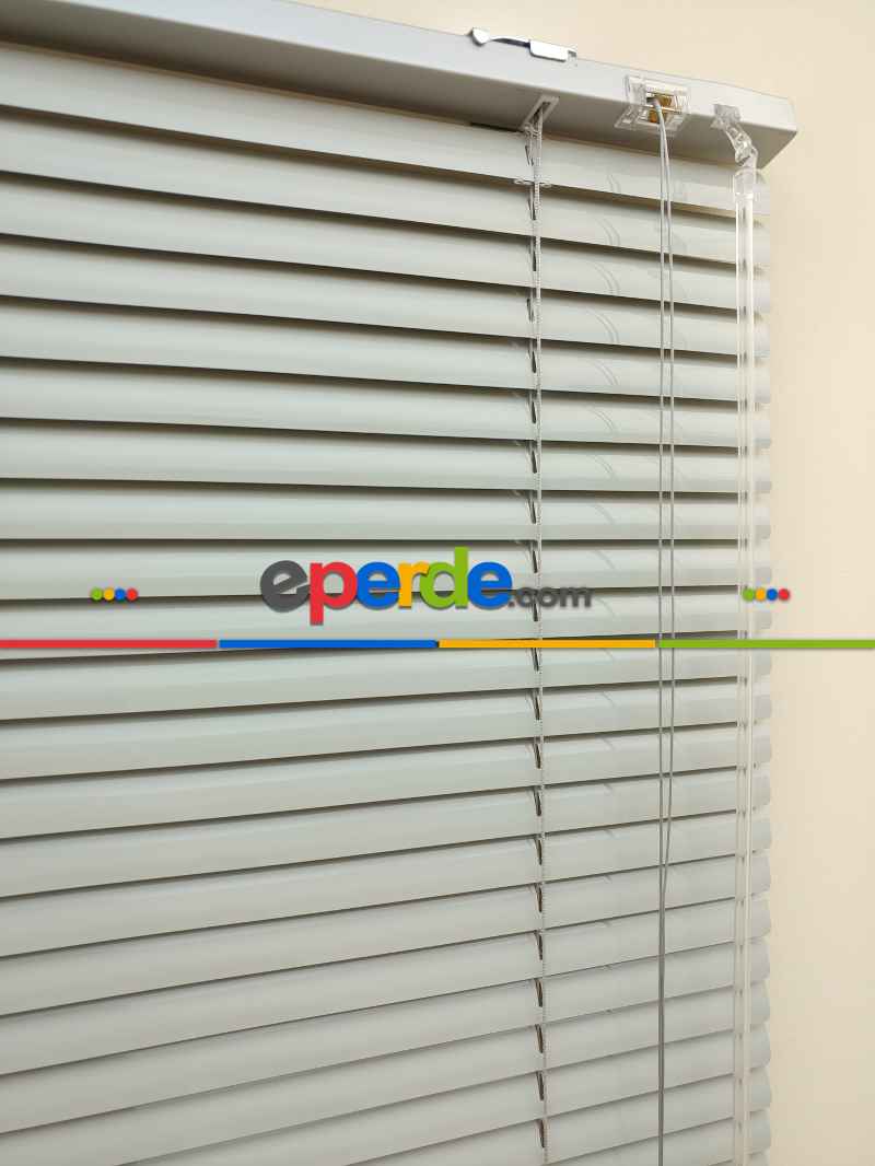 Gri - Alüminyum Jaluzi Perde - 25mm Kalınlığında- Gri