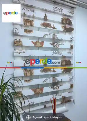 Çocuk Odası - Kahve İstanbul Zebra Perde- Kahve Açık- Çok Renkli 2