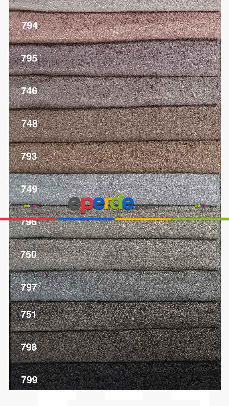 Bej Premium Jakar Dokuma Fon Perde, 33 Farklı Renk Parlak Zemin