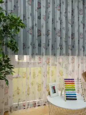 Brillant Korsan Desenli Çocuk Odası Tül Perde- Ekru