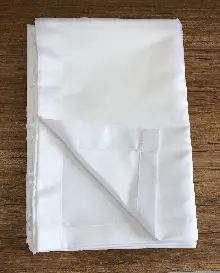 1.kalite Atlas Saten Beyaz Güneşlik (yere Kadar Camlar İçin)