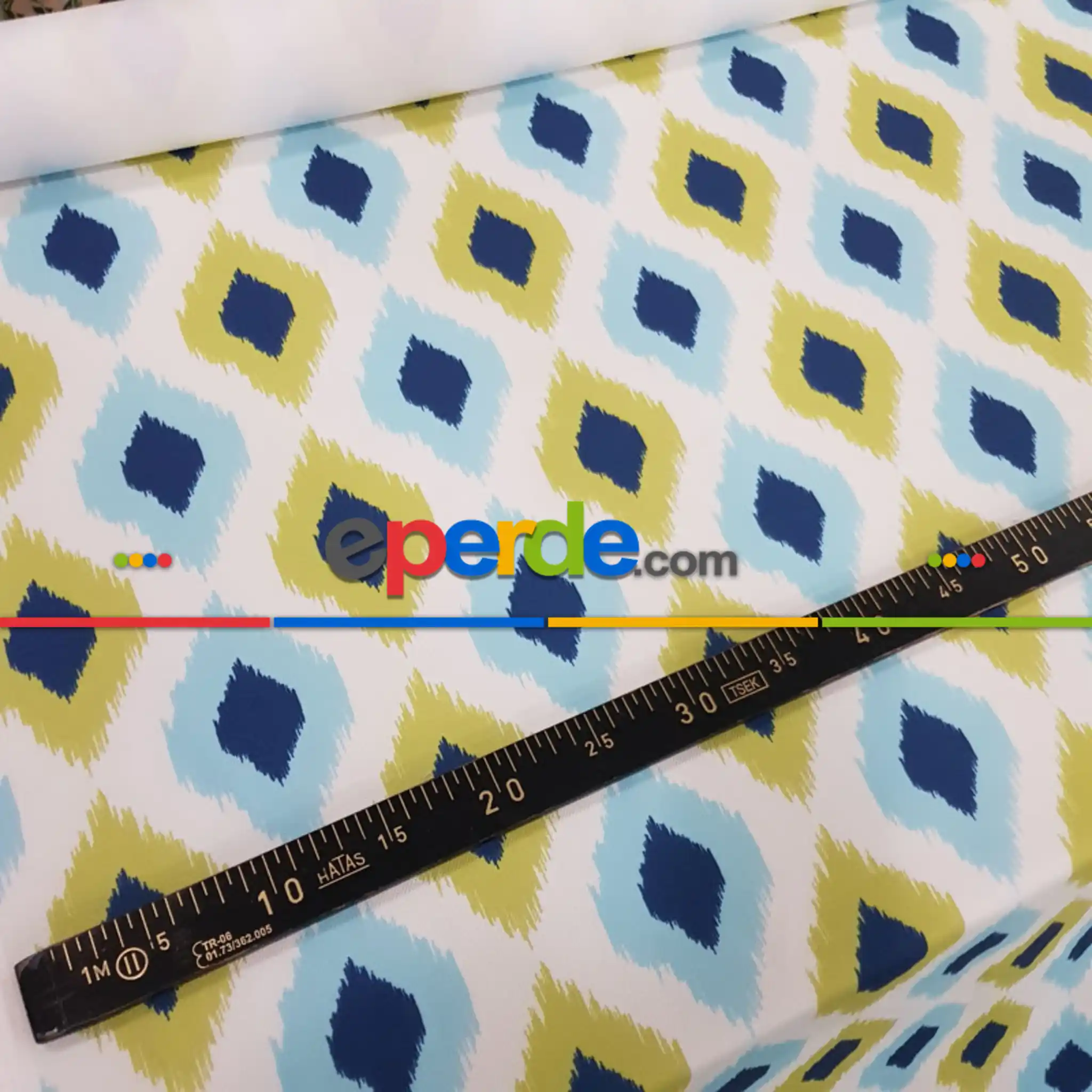 Salon Fon - İkat Desenli Fon Perde Evm1503-3 Kumaşı Kalındır Duck Bezi Değildir-  Çok Renkli 2