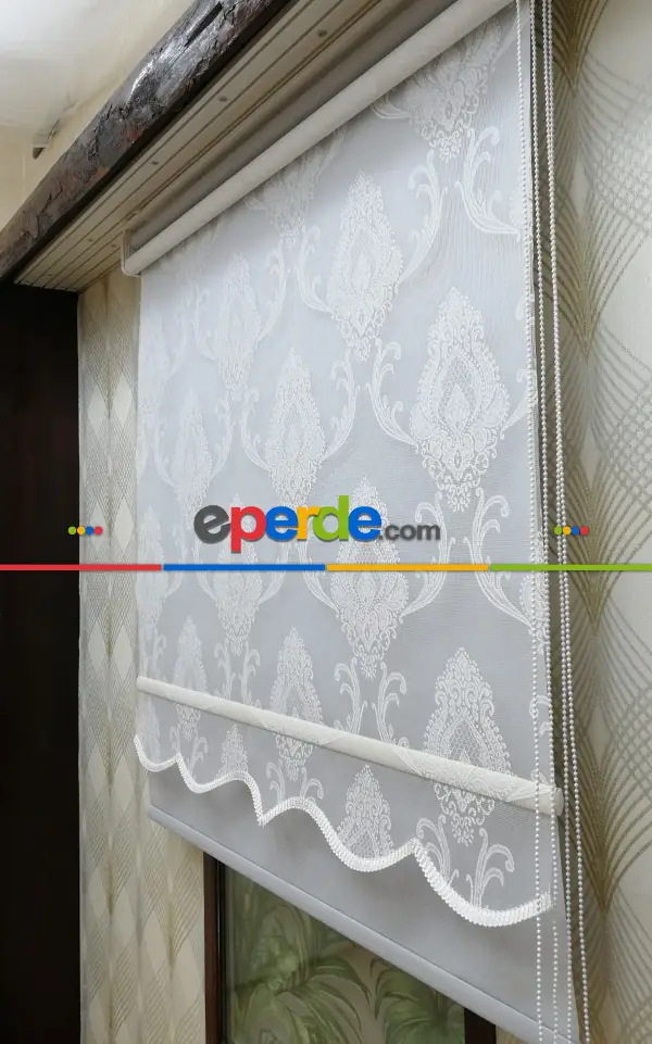 Çifli Sistem Tül Ve Stor Perde Bdz ( 827 )- Beyaz