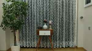 Brode İşlemeli Nakışlı Tül Perde Balık Ağı Desen- Ekru