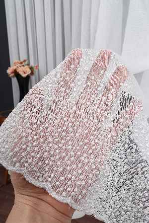 Etek Ucu Nakış İşlemeli Tül Perde