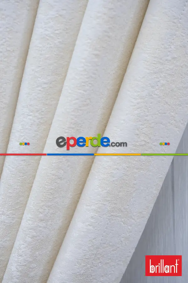 Brillant Jakar Fon Perde(dökümlü Fon )- Krem Açık