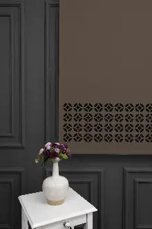 Kahverengi Lazer Kesim Mat Stor Perde (ister Düz - İster Lazer Kesimli Satın Alın)