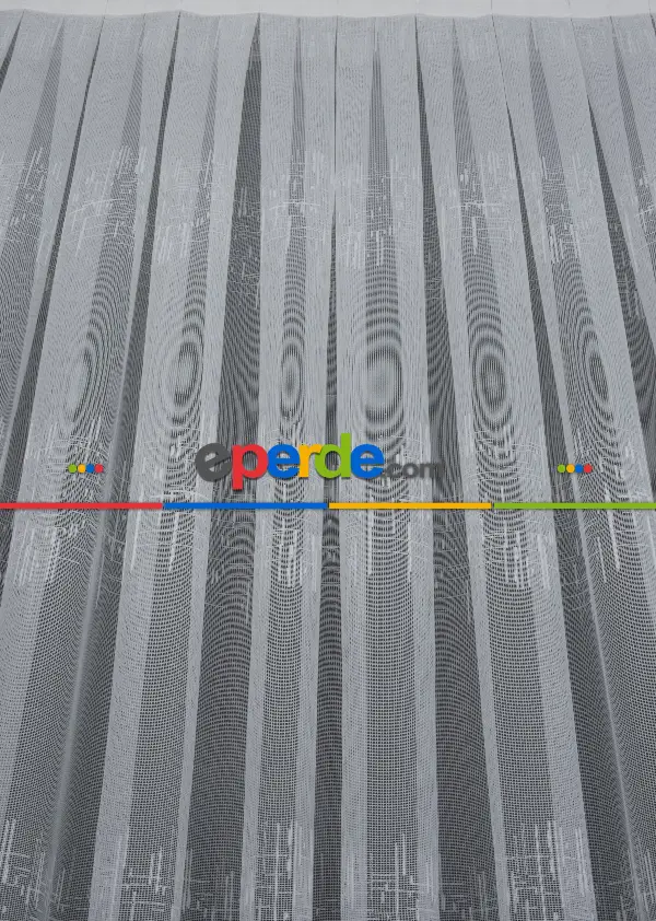 Taç Fransız Dantel Örme Tül Perde Konak153