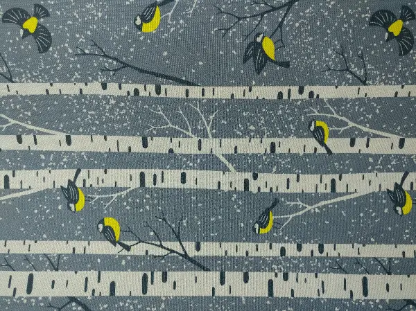 Kuş Ve Ağaç Desenli Fon Perde Evm1083 Kumaşı Kalındır Duck Bezi Değildir- Sarı-Beyaz