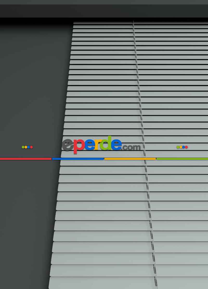 Mutfak - 1. Kalite Gri- Alüminyum Jaluzi Perde - 25mm Kalınlığında