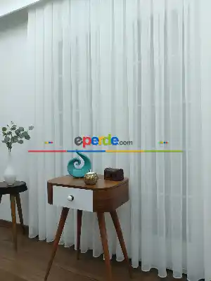 Foldet Keten Tül Perde Öezl Seri - Ütü İstemez