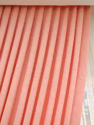 Yavruağzı Düz Sade Mutfak Fon Perde Yan Kanat Perdesi- Yavru Ağzı
