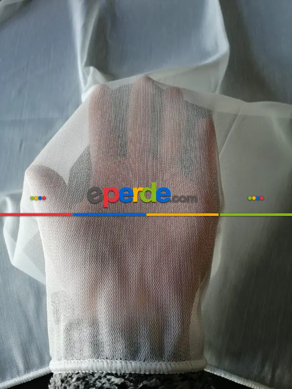 Oturma Odası - Bambu Düz Esneme Yapmaz Tül - Ekru