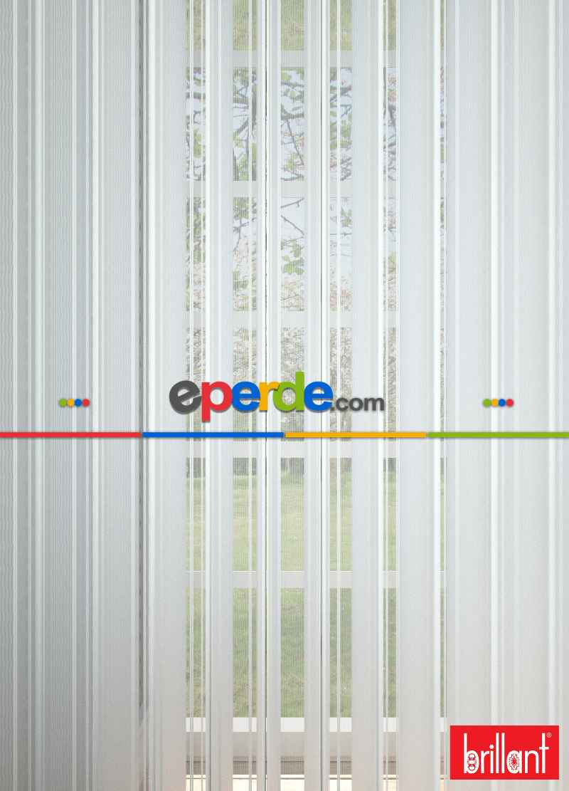 Brillant Akıllı Tül Perde Beyaz Renkli Tül Dikey Zebra Perde Düz 1. Kalite