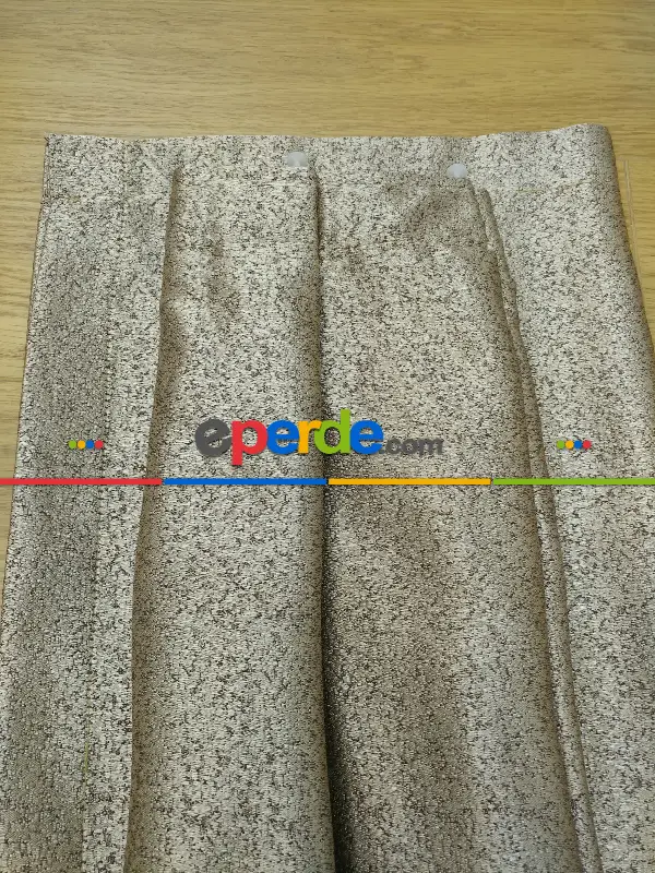 Kahve Çok Gramajlı Desenli Jakar Fon Perde