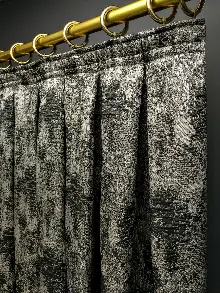 Salon Perdesi - Modern Desenli Jakarlı Fon Perde Yeni Seri 401- Gri-Füme-Antrasit