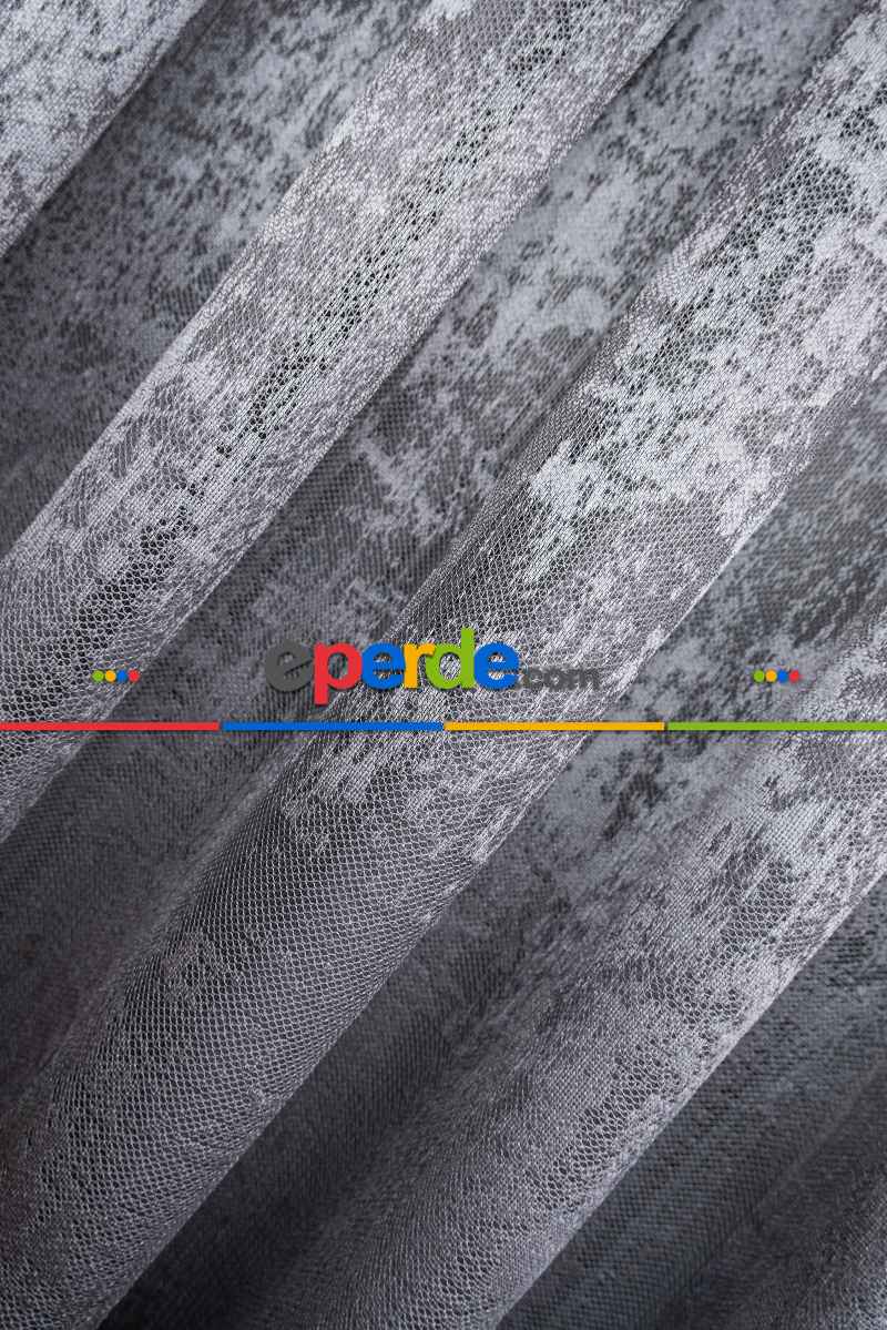 Bulut Tül Exculusive Micro Örgü Tül Perde Gri - Füme - Antrasit