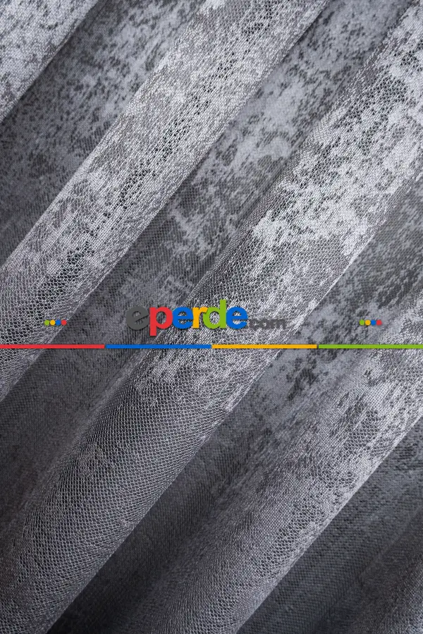 Bulut Tül Exculusive Micro Örgü Tül Perde Gri - Füme - Antrasit