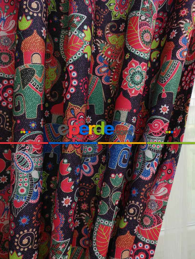 Mutfak Fon Perde- Lacivert