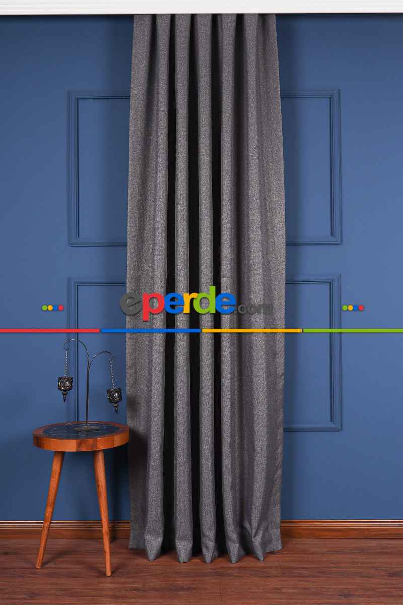 Gri Hasır Blackout Karartma Güneşlik Perde