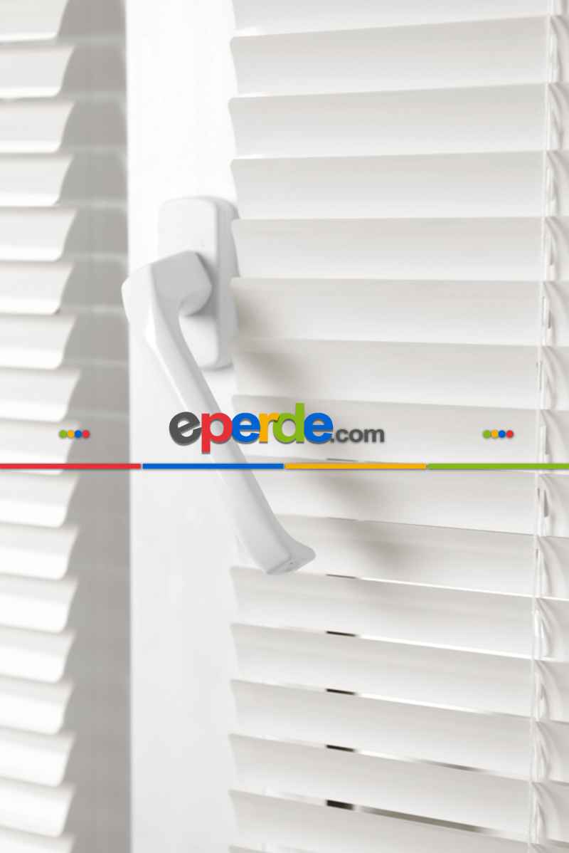 Beyaz - Alüminyum Jaluzi Perde - 25mm Kalınlığında- Beyaz