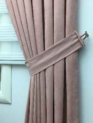 Pudra Pembe Düz Fon Perde (280 Eninde)- Pembe Pudra Pembe