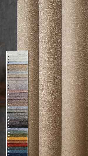 Bej Premium Jakar Dokuma Fon Perde, Parlak Zemin